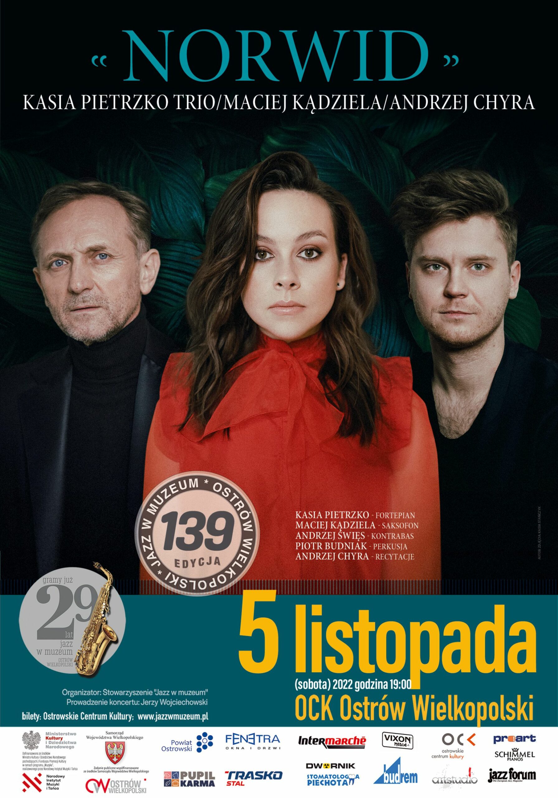 139. Jazz w Muzeum | Kasia Pietrzko Trio, Maciej Kądziela, Andrzej Chyra | NORWID