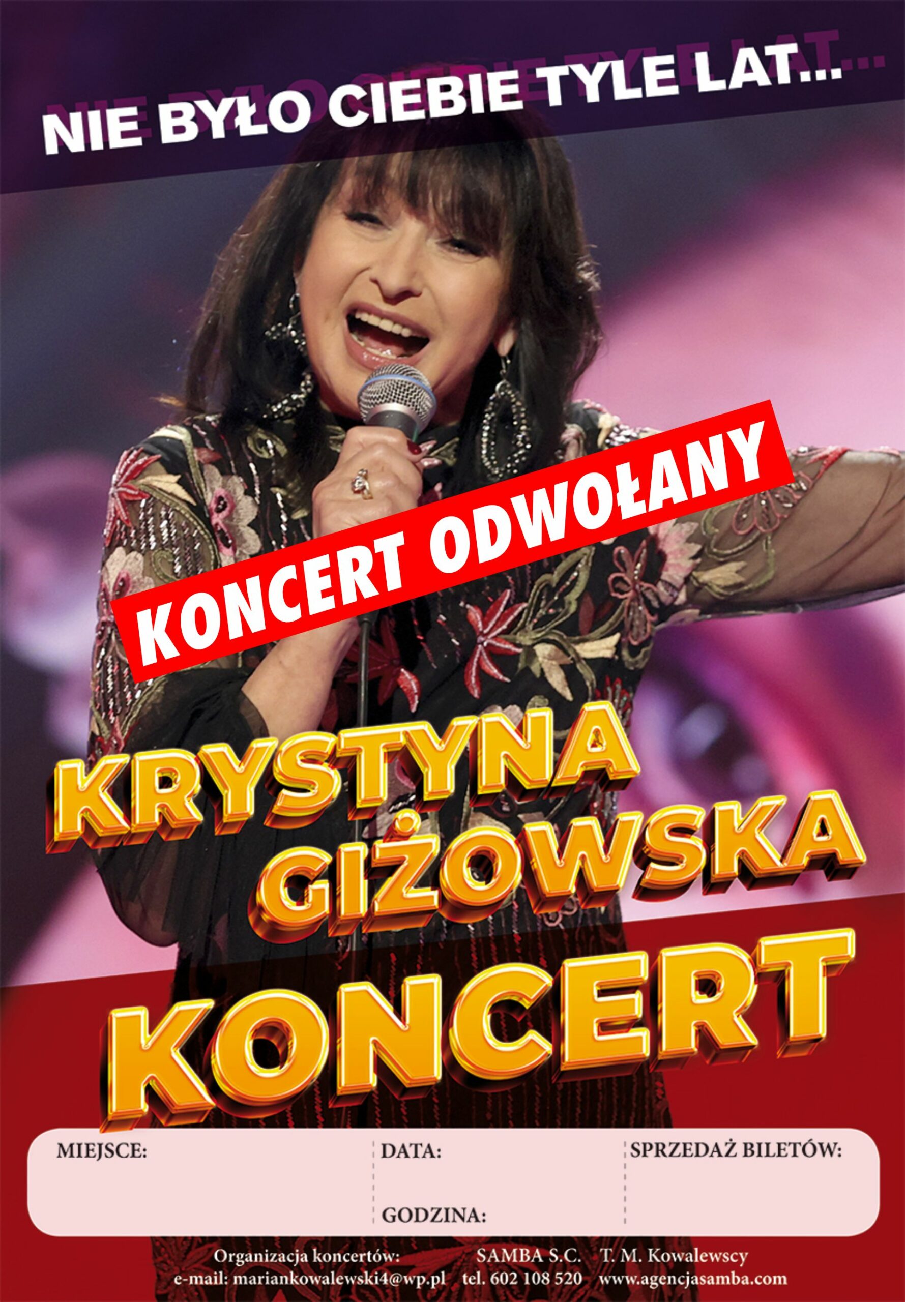KRYSTYNA GIŻOWSKA | KONCERT ODWOŁANY