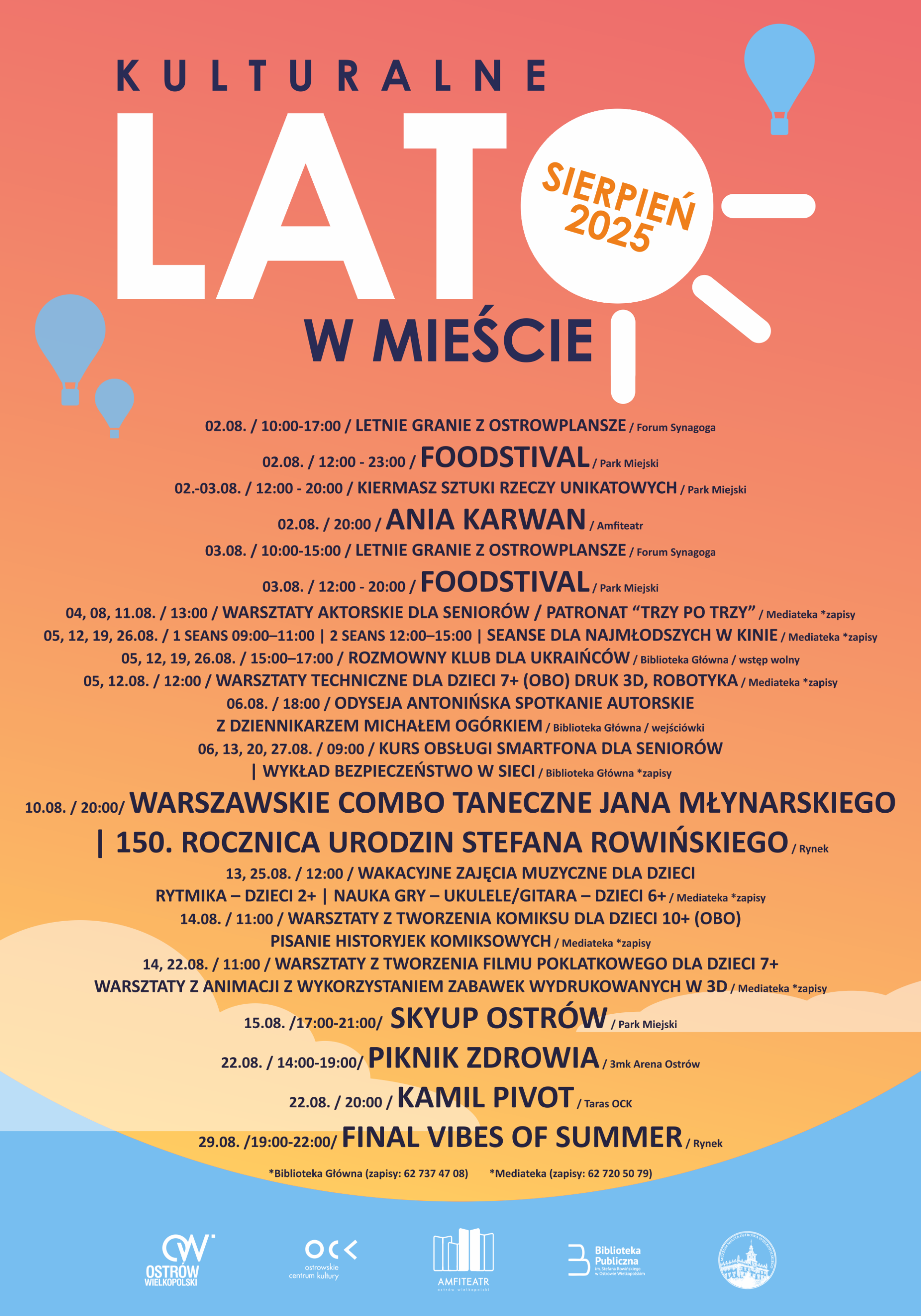 KULTURALNE LATO W MIEŚCIE 2025 | SIERPIEŃ