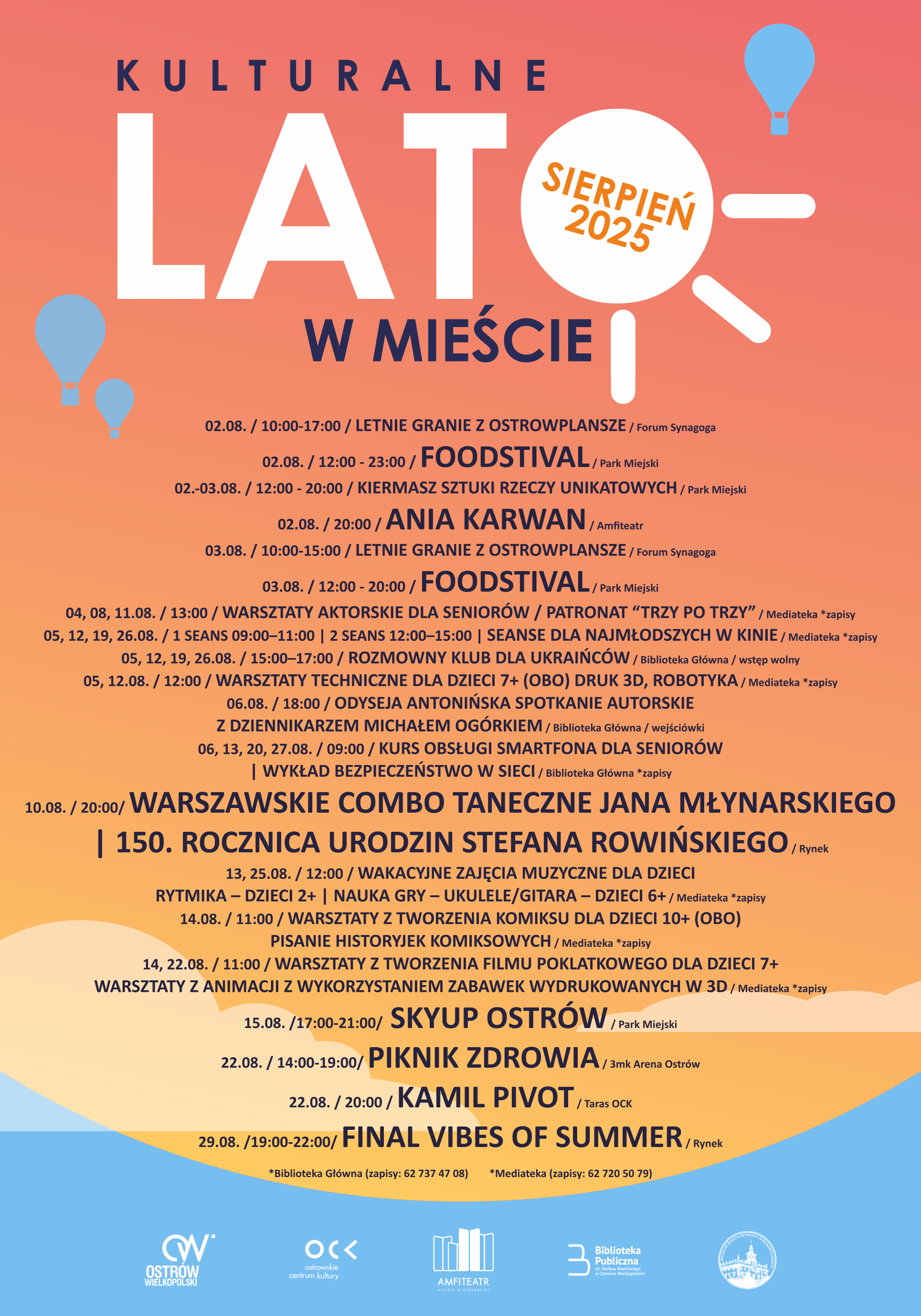 KULTURALNE LATO W MIEŚCIE 2025 | SIERPIEŃ