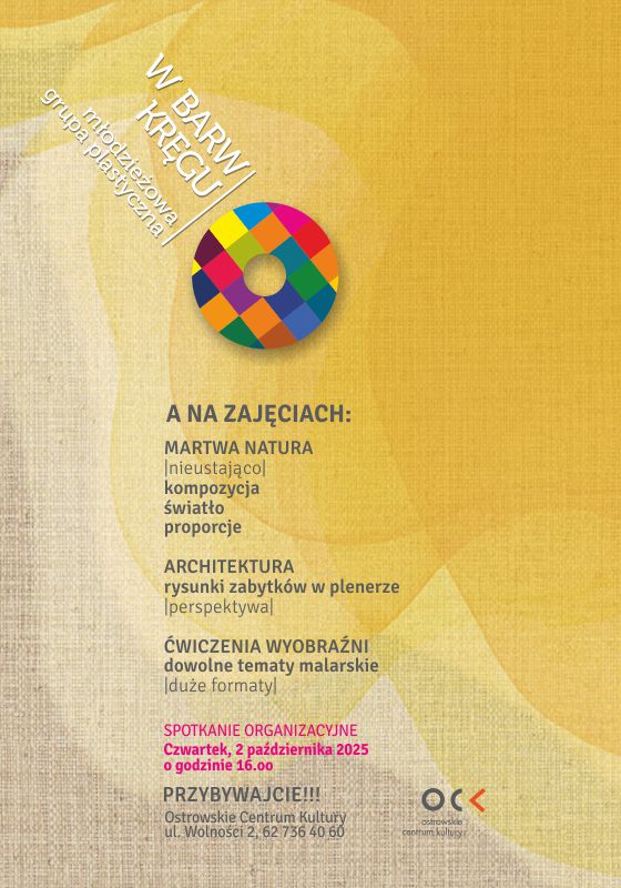 Młodzieżowa grupa plastyczna W BARW KRĘGU. Spotkanie organizacyjne