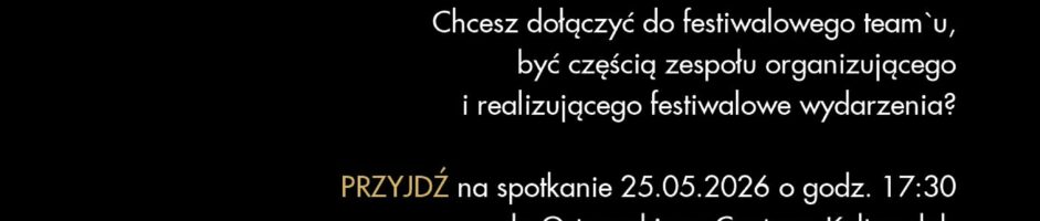 15. Grand Prix Komeda | spotkanie dla Wolontariuszy