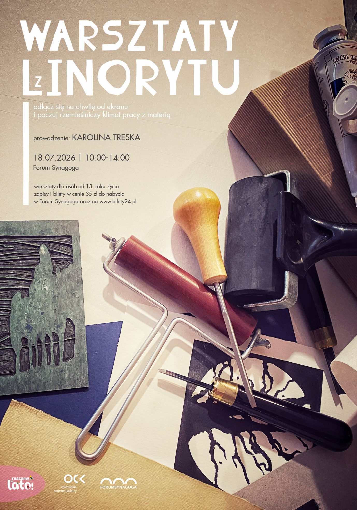 Ruszamy w lato! | Warsztaty z linorytu
