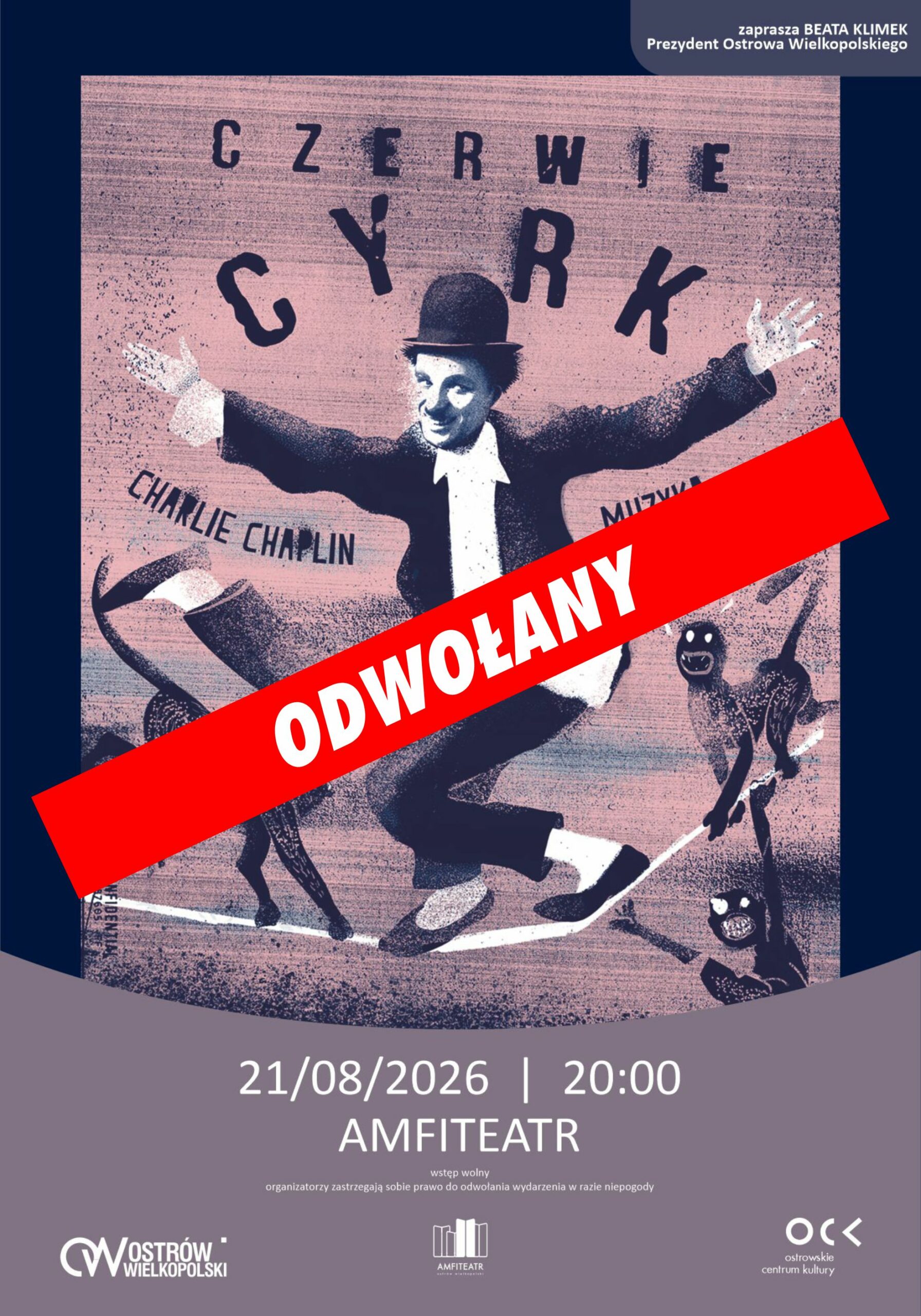 FILM „CYRK” | MUZYKA NA ŻYWO – ZESPÓŁ CZERWIE | Amfiteatr
